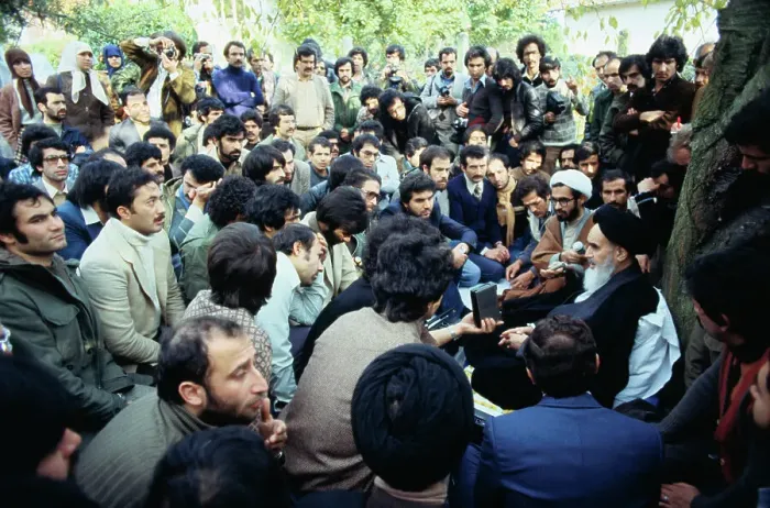 Framed Print : Crowd Gathering Around Ayatollah Ruhollah Khomeini Framed Print : Crowd Gathering Around Ayatollah Ruhollah Khomeini