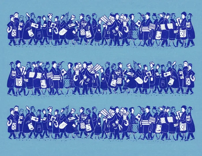 Framed Print : Crowd of Holiday Shoppers