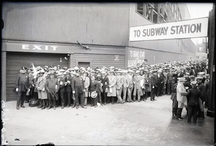 Framed Print : Crowd On Line Outside Of Yankee Stadium Framed Print : Crowd On Line Outside Of Yankee Stadium
