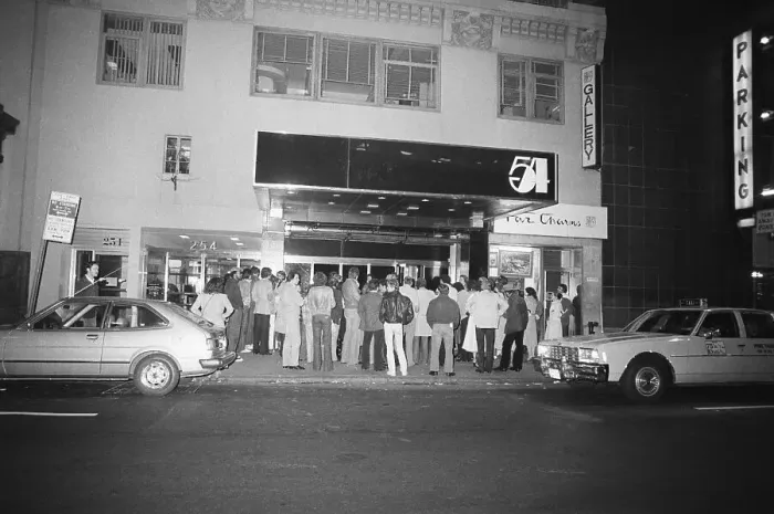 Framed Print : Crowd Lined Up Outside Studio 54 Framed Print : Crowd Lined Up Outside Studio 54