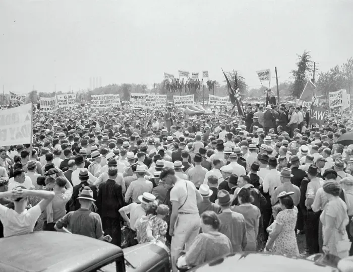 Framed Print : Crowd Listening to Speeches
