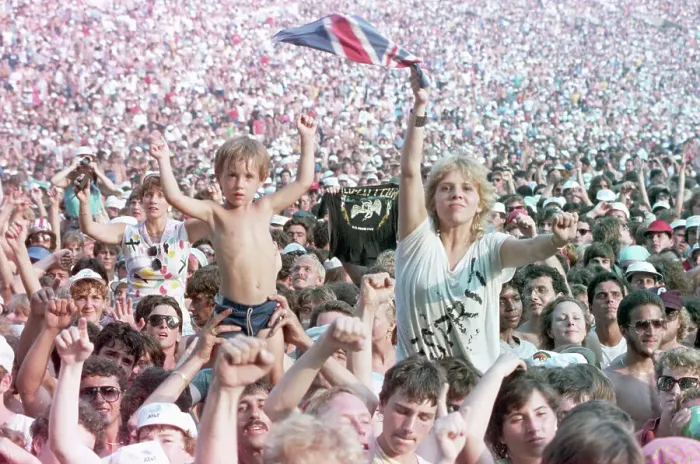 Framed Print : Crowd at Live Aid Concert in Philadelphia Framed Print : Crowd at Live Aid Concert in Philadelphia
