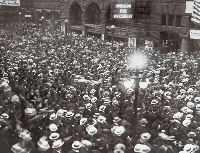 Framed Print : Crowd Outside Chicago Coliseum Framed Print : Crowd Outside Chicago Coliseum