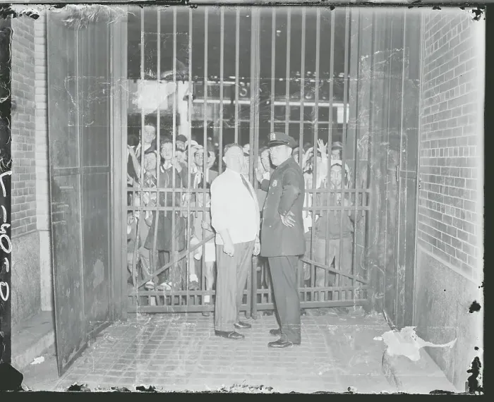 Framed Print : Crowd Outside Hauptmann Trial Framed Print : Crowd Outside Hauptmann Trial