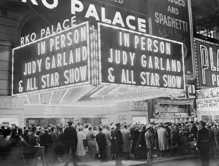 Framed Print : Crowd Outside the RKO Palace Theater