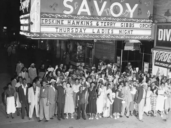 Framed Print : Crowd Outside the Savoy in Harlem Framed Print : Crowd Outside the Savoy in Harlem