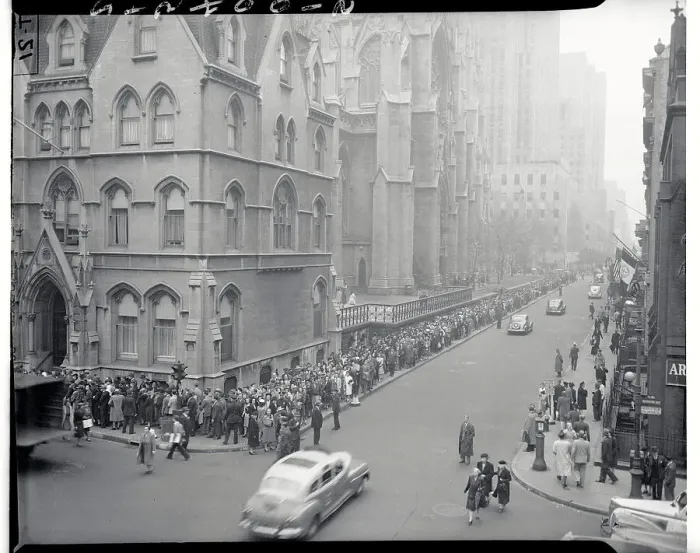 Framed Print : Crowd Outside St. Patrick's Cathedral Framed Print : Crowd Outside St. Patrick's Cathedral