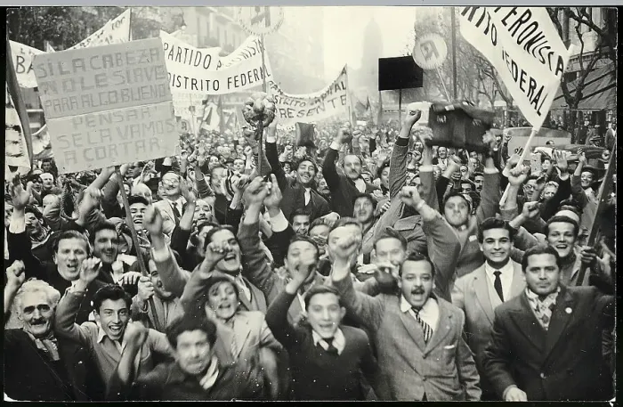 Framed Print : Crowd Of Peron Supporters Shouting Framed Print : Crowd Of Peron Supporters Shouting