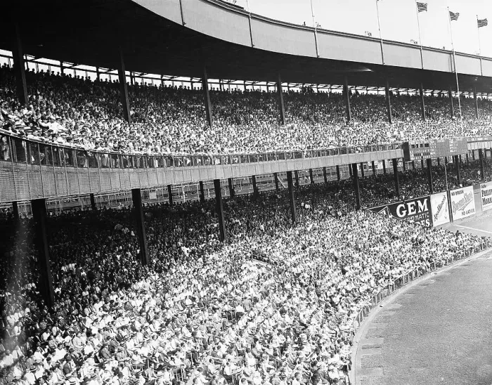 Framed Print : Crowd at Polo Grounds for Baseball Game Framed Print : Crowd at Polo Grounds for Baseball Game