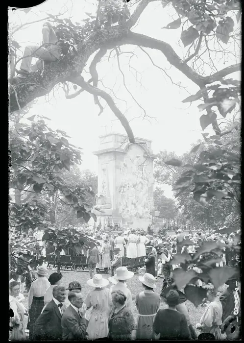 Framed Print : Crowd at President Harding's Dedication