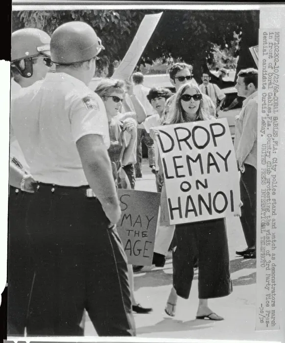 Framed Print : Crowd of Protesters Against Curtis E. LeMay Framed Print : Crowd of Protesters Against Curtis E. LeMay
