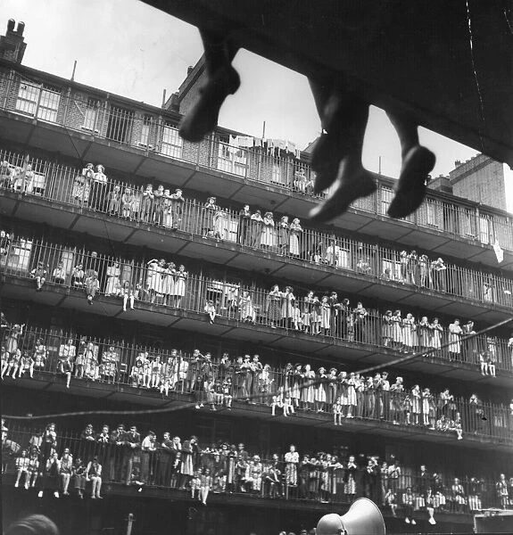 Crowd Scene at a Central London Housing Estate