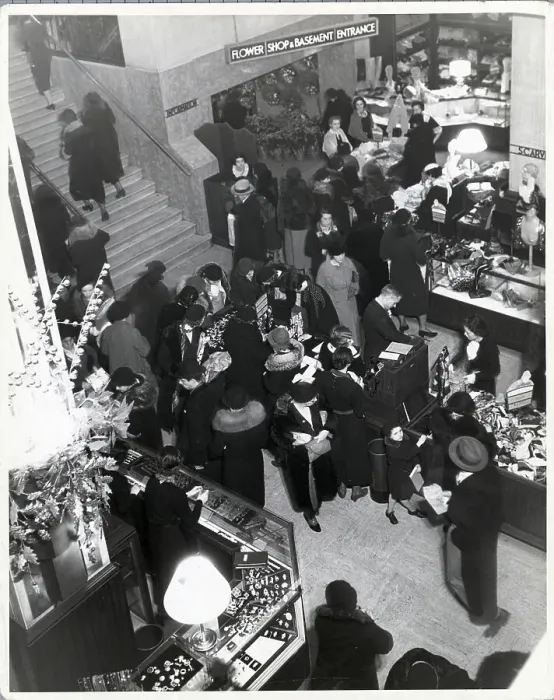 Framed Print : Crowd Shopping At Dept Store / Overhead Framed Print : Crowd Shopping At Dept Store / Overhead