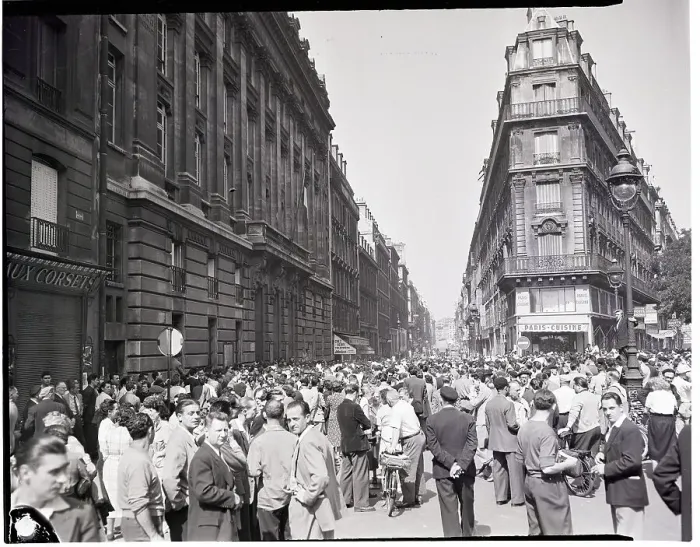 Framed Print : Crowd of Strikers Gather in Street Framed Print : Crowd of Strikers Gather in Street