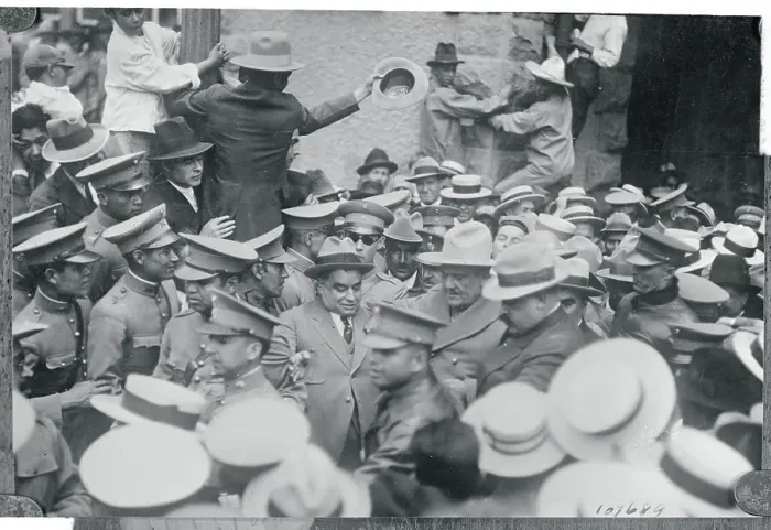 Framed Print : Crowd Surrounding General Plutarco Framed Print : Crowd Surrounding General Plutarco