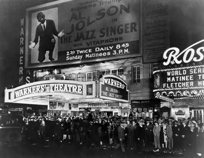 Framed Print : Crowd Waiting to See The Jazz Singer Framed Print : Crowd Waiting to See The Jazz Singer