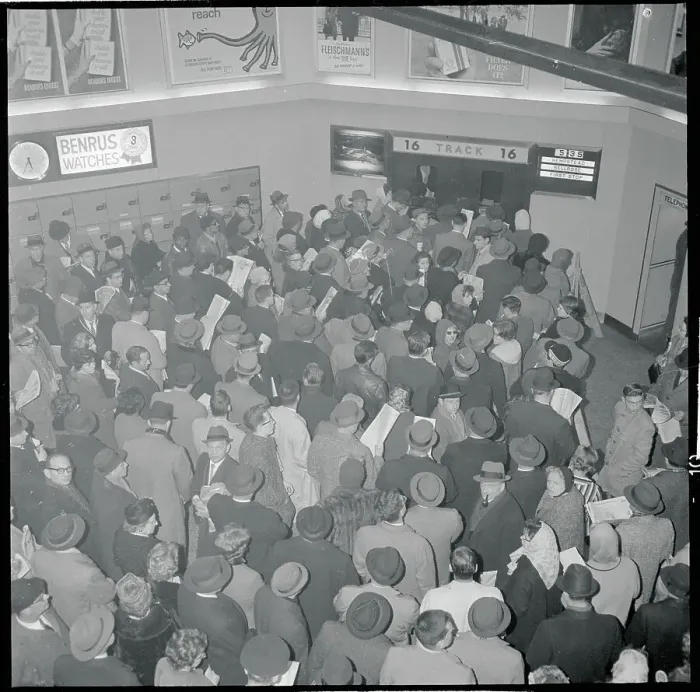 Framed Print : Crowd Waiting in a Railway Station Framed Print : Crowd Waiting in a Railway Station