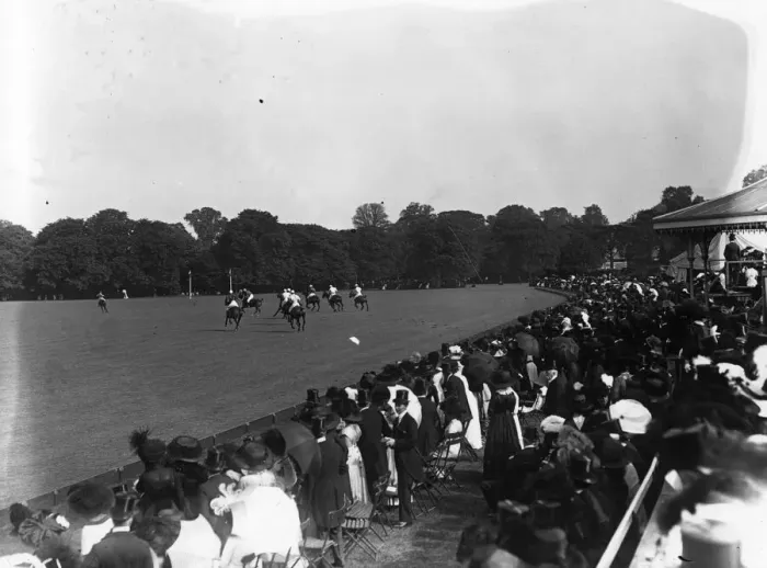 Framed Print : Crowd Watches Polo