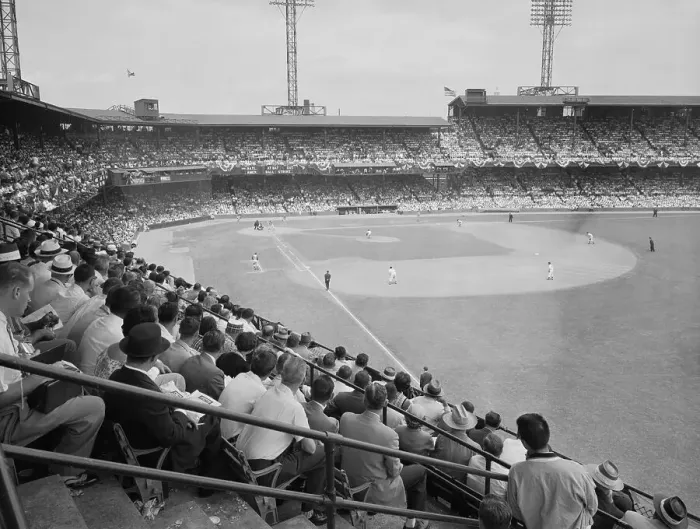 Framed Print : Crowd Watching 1956 All-Star Game Framed Print : Crowd Watching 1956 All-Star Game