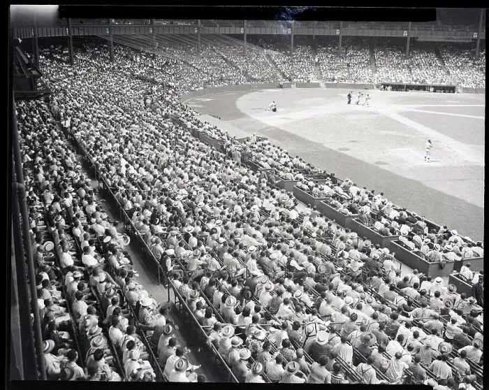 Framed Print : Crowd Watching Baseball Game in Yankee Stadium Framed Print : Crowd Watching Baseball Game in Yankee Stadium