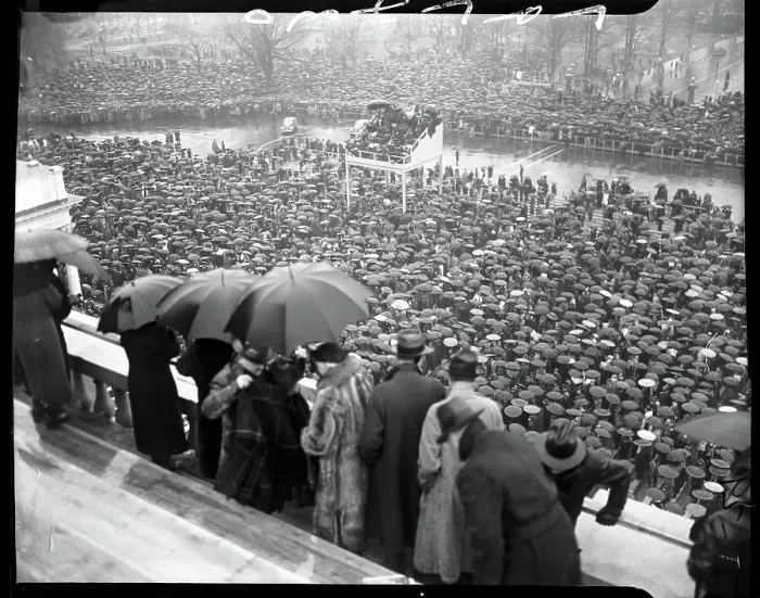 Framed Print : Crowd Watching FDR's Inauguration Framed Print : Crowd Watching FDR's Inauguration