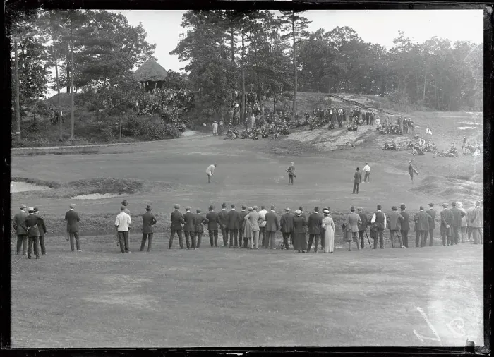 Framed Print : Crowd Watching Golf Match Framed Print : Crowd Watching Golf Match