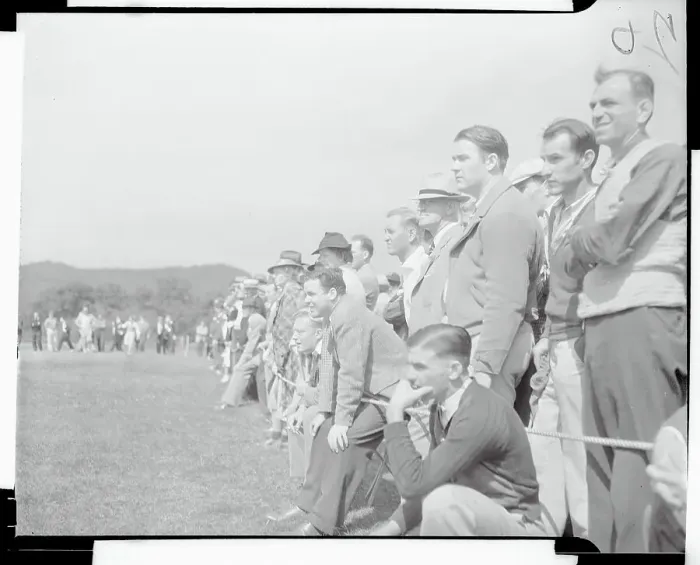 Framed Print : Crowd Watching Golf Tournament