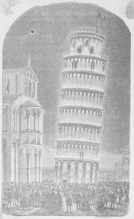 Framed Print : Crowd Watching Illumination of Leaning Tower of Pisa Framed Print : Crowd Watching Illumination of Leaning Tower of Pisa