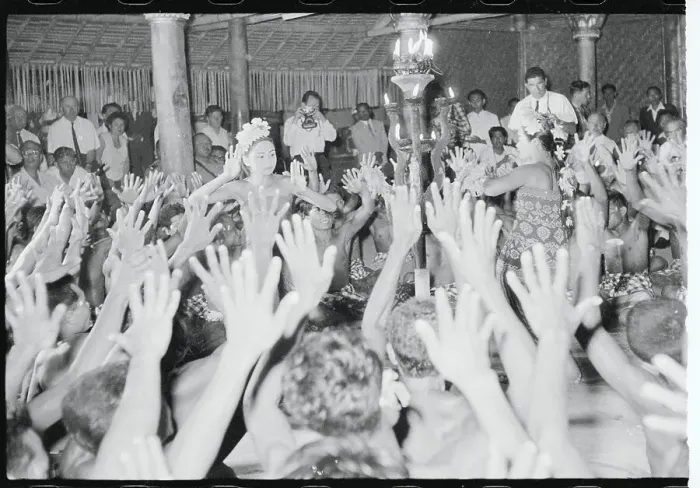 Framed Print : Crowd Watching Indonesian Female Dancers Framed Print : Crowd Watching Indonesian Female Dancers