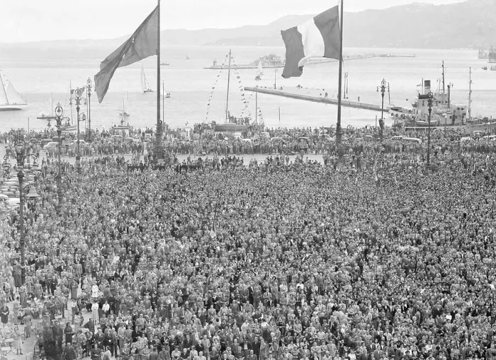 Framed Print : Crowd Watching the Raising of a Flag Framed Print : Crowd Watching the Raising of a Flag