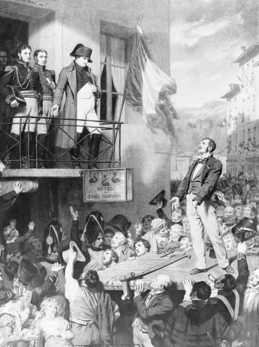 Framed Print : Crowd Welcoming Napoleon Framed Print : Crowd Welcoming Napoleon