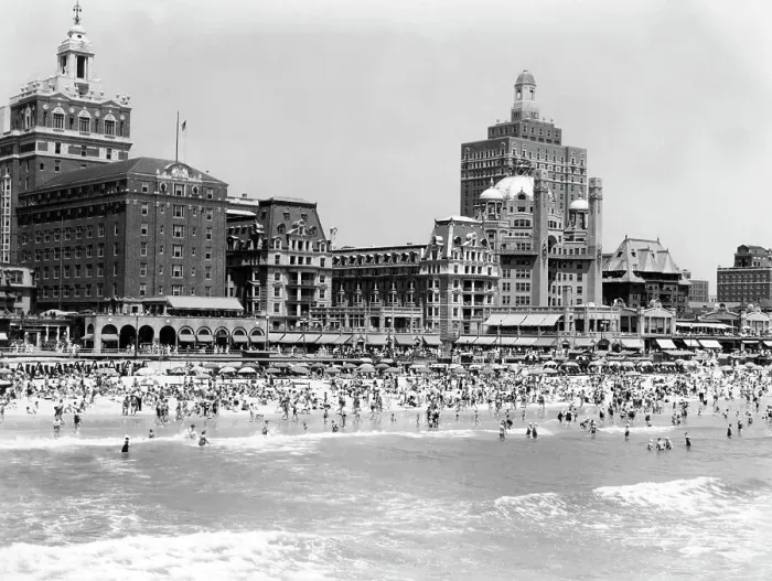 Framed Print : Crowded Beach Framed Print : Crowded Beach