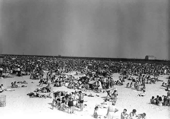 Framed Print : Crowded beach Framed Print : Crowded beach