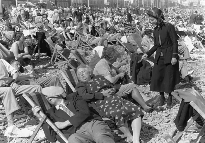 Framed Print : Crowded Beach Framed Print : Crowded Beach