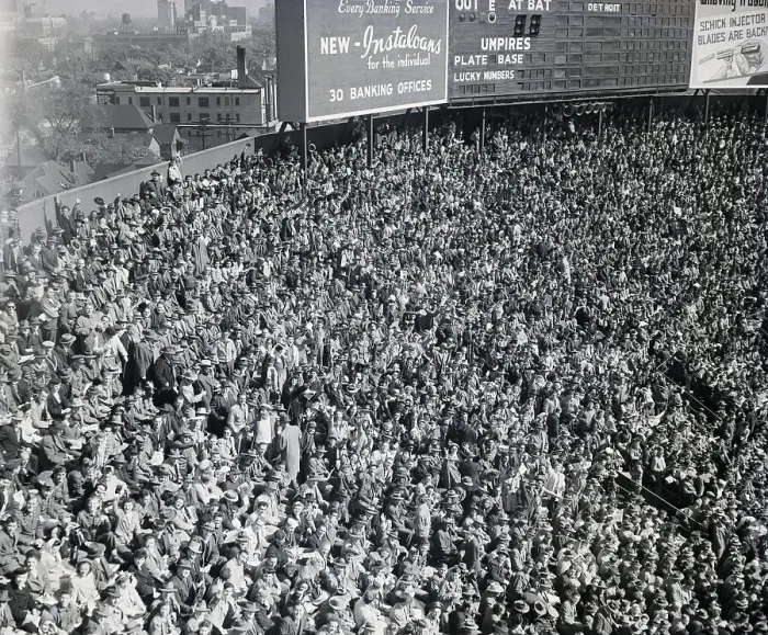 Framed Print : Crowded Bleachers at Briggs Baseball Stadium Framed Print : Crowded Bleachers at Briggs Baseball Stadium