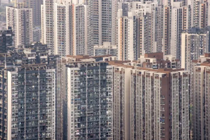 Framed Print : Crowded buildings in Chonqing, China Framed Print : Crowded buildings in Chonqing, China