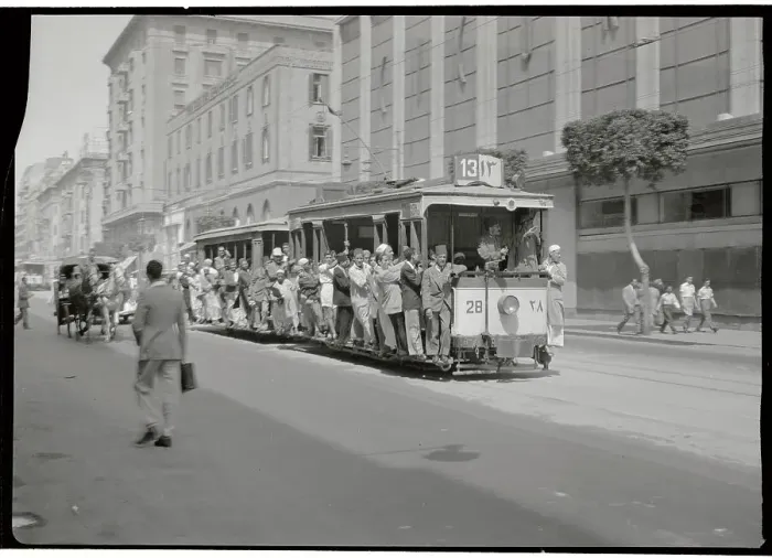 Framed Print : Crowded Cairo Streetcar Framed Print : Crowded Cairo Streetcar
