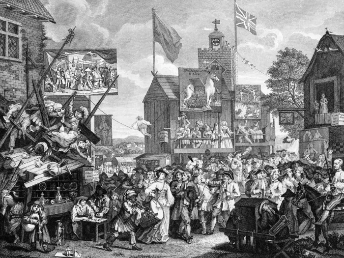 Framed Print : Crowded London Street, by William Hogarth