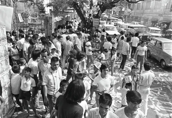 Framed Print : Crowded Polling At Manila School Framed Print : Crowded Polling At Manila School