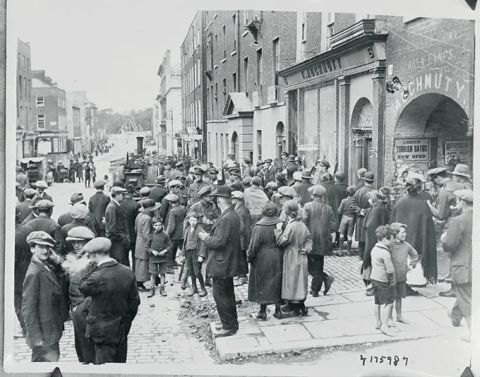 Framed Print : Crowded Street in Ireland Framed Print : Crowded Street in Ireland