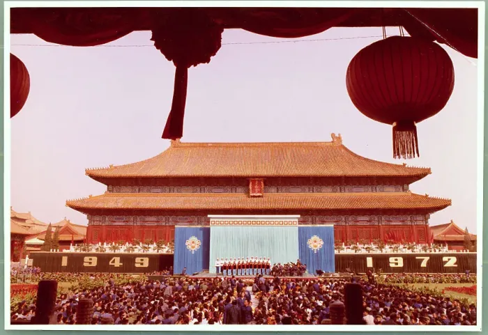 Framed Print : Crowds Attending an Anniversary Celebration Framed Print : Crowds Attending an Anniversary Celebration
