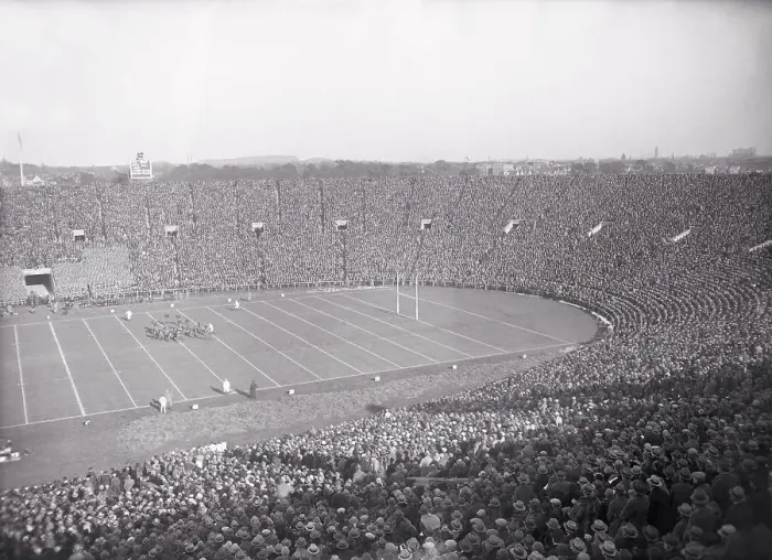 Framed Print : Crowds Attending Yale and Army Football Game Framed Print : Crowds Attending Yale and Army Football Game