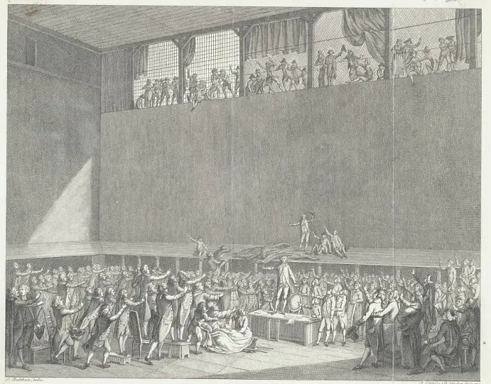 Framed Print : Crowds Beseeching Man on Table Framed Print : Crowds Beseeching Man on Table