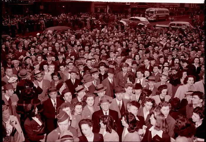Framed Print : Crowds Hear Of Roosevelt'S Death Framed Print : Crowds Hear Of Roosevelt'S Death