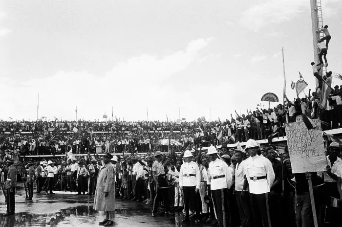 Framed Print : Crowds Of Rastafarians Await The Arrival Of Haile Selassie In Kingston Jamaica Framed Print : Crowds Of Rastafarians Await The Arrival Of Haile Selassie In Kingston Jamaica