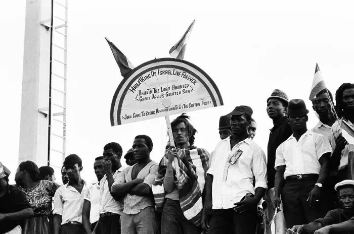 Framed Print : Crowds Of Rastafarians Await The Arrival Of Haile Selassie In Kingston Jamaica Framed Print : Crowds Of Rastafarians Await The Arrival Of Haile Selassie In Kingston Jamaica