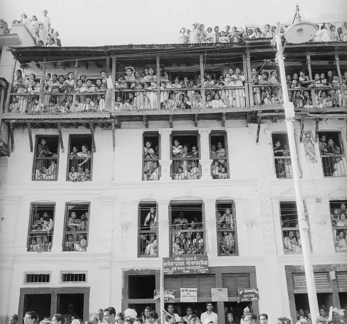Framed Print : Crowds Standing Inside of a Building Framed Print : Crowds Standing Inside of a Building