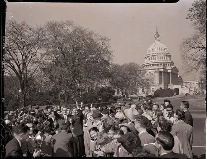 Framed Print : Crowds Surrounding Movie Stars Framed Print : Crowds Surrounding Movie Stars