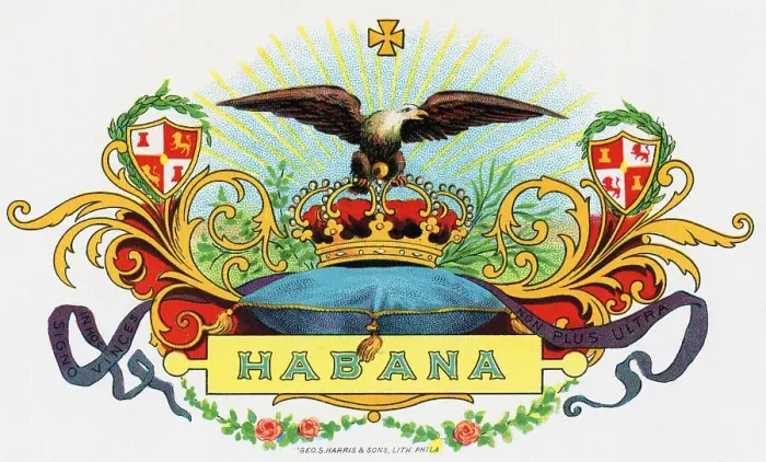 Framed Print : Crown With Eagle On Habana Cigar Box Framed Print : Crown With Eagle On Habana Cigar Box