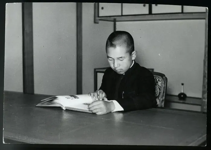 Framed Print : Crown Prince Akihito Studies at Desk Framed Print : Crown Prince Akihito Studies at Desk